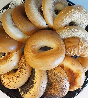 Order your fresh bagels and have them ready for pick up.